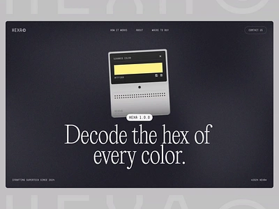 Design exploration: Hexa color scanner animation color color code color scanner design hex code hex color code scan scanner ui ux ux ui website website design