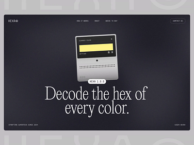 Design exploration: Hexa color scanner animation color color code color scanner design hex code hex color code scan scanner ui ux ux ui website website design
