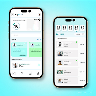 Hey Doc 🩺 app designing figma graphic design ui ux
