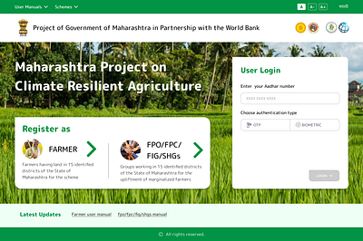 Climate Resilient Agriculture Webapp web app ui website