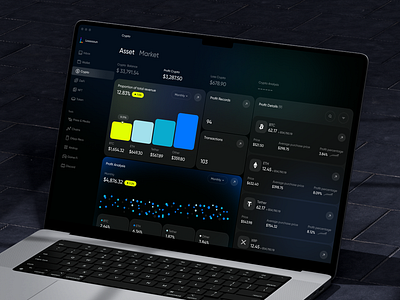 Modern Web 3.0 Wallet - Web(Dark-3-Crypto Profit) asset crypto finance product design software ui ux vision pro web design web3