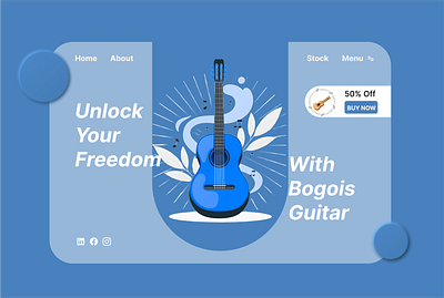 🔖 Guitar Store 3d animation branding graphic design logo motion graphics ui