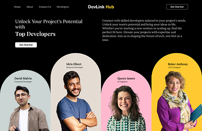 DevLink Hub - Landing Page landing page mordern design responsive design ui uiux design web design