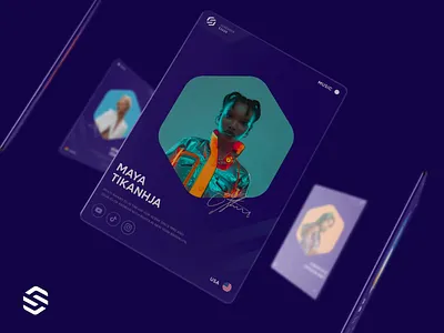 SOMEGA - Cards 3d animation blockchain cards gaming influencer screen design socialmedia web3