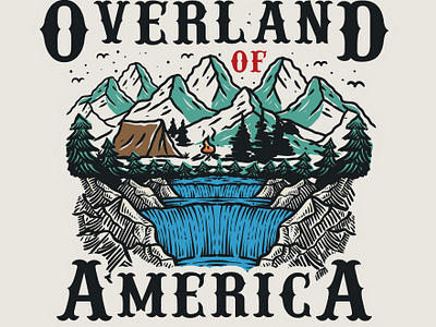 Overland of America T-Shirt Design adventure awaits adventures brand designer branding graphic design graphic designer illustration logo designer logo ideas logo maker logos outdoor adventure outdoors tshirt tshirt design tshirt designer