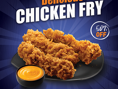 Delicious chicken fry social media post adobe photoshop banner branding chicken fry delicious food design facebook post fast food food graphic design illustration instagram post post design poster poster design social media social media post