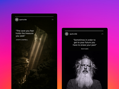 Inspiring Instagram Stories concept design ecommerce experiment influencer inspiring inspiring quote instagram interface marketing photography quote rick rubin social media story typography ui ux