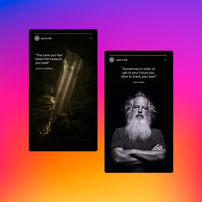 Inspiring Instagram Stories concept design ecommerce experiment influencer inspiring inspiring quote instagram interface marketing photography quote rick rubin social media story typography ui ux