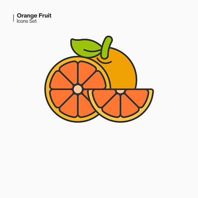 Orange Fruit Icons graphic design icon icon design icon set icons orange fruit orange fruit icon vector