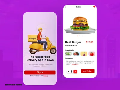 Food app branding graphic design ui