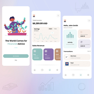 Investing App Screens designinterface investing app mob app design ui uidesign uiux uxui