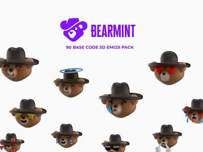 Bearmint 3d bear bearmint branding design emoji graphic design logo logodesign logodesigner