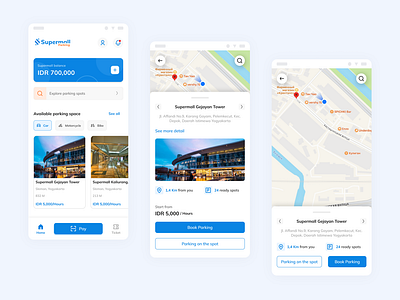 Mobile App - Parking System Apps design mobile app simple ui uiux