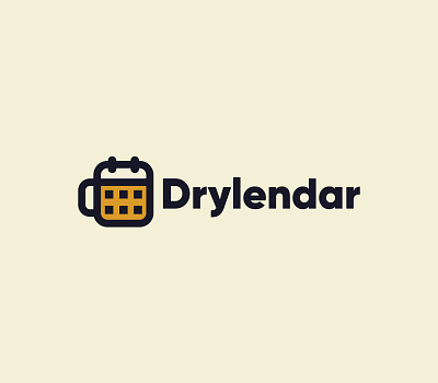 Drylendar alcohol branding calendar design graphic design illustration illustrator logo minimal vector
