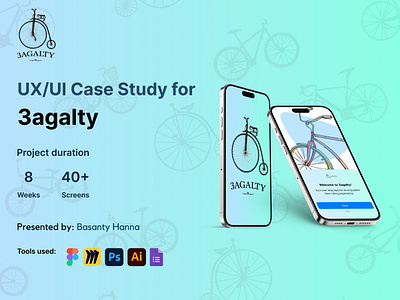 UXUI Case Study - "3agalty" - My Bike App. 3agalty app for renting and buying bikes basanty case study designinterface mob app mob app design my bike app my bike case study app ui userexperience userinterface uxui