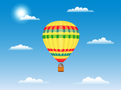 Air balloon flight adobeillustrator adventure airballoon ballonflight balloon clouds design digitalart digitalillustration graphic design hot air balloon illustration journey sky vector vector illustration
