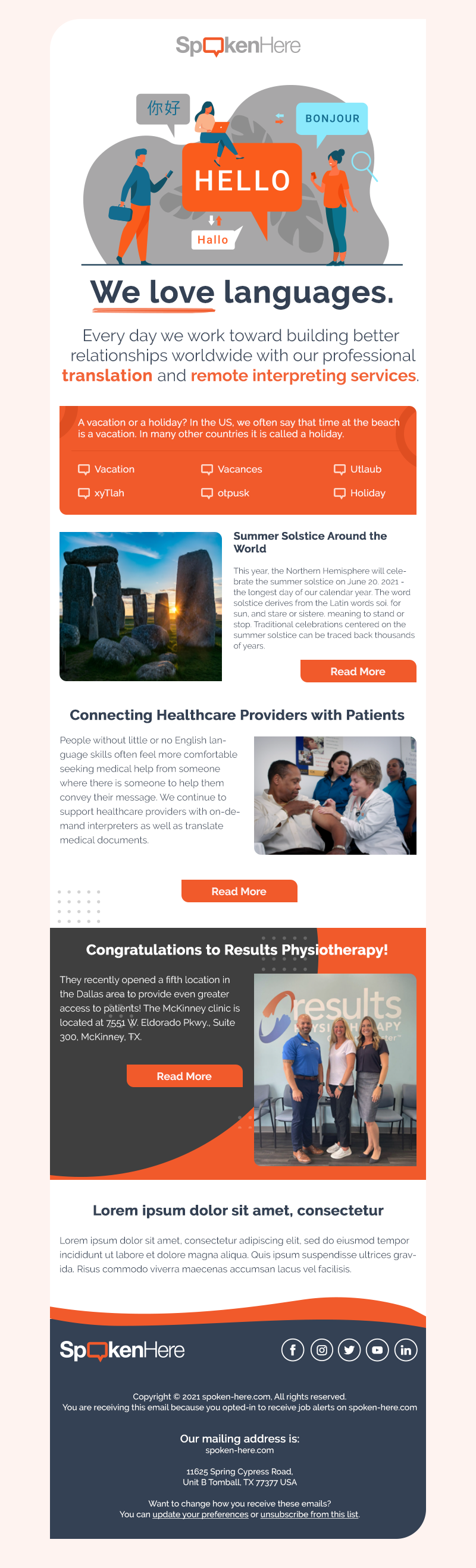 Example of Html Email Template Design
