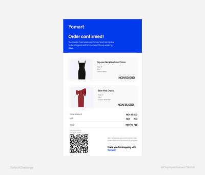 Purchase Receipt ecommerce receipt ui user experience user interface