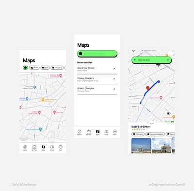 Maps Interface interface location map ui ux
