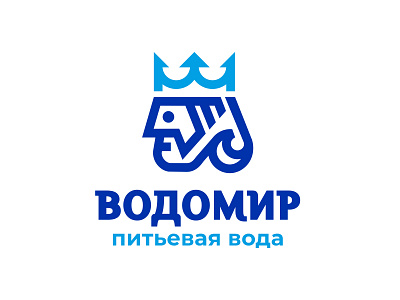 Vodomir drink king logo vodomir water