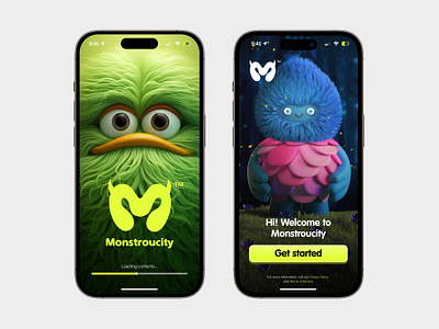 Monstroucity - mobile game UI app graphic design logo mobile app ui ux