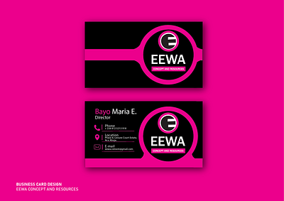 Business Card Design - EEWA Concept and Resources branding design graphic design illustration illustrator typography