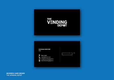 The Vending Deport - Business Card Design branding design graphic design illustration illustrator typography