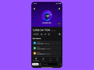 Telegram Wallet Design Contest animation crypto mobile motion graphics ui wallet