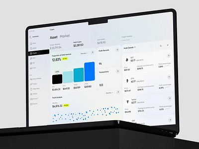 Modern Web 3.0 Wallet - Web(Light-3-Crypto Profit) asset crypto finance product design software ui ux vision pro web design web3