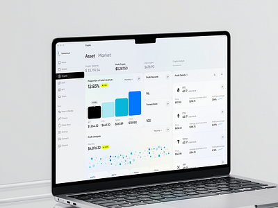 Modern Web 3.0 Wallet - Web(Light-3-Crypto Profit) asset crypto finance product design software ui ux vision pro web design web3