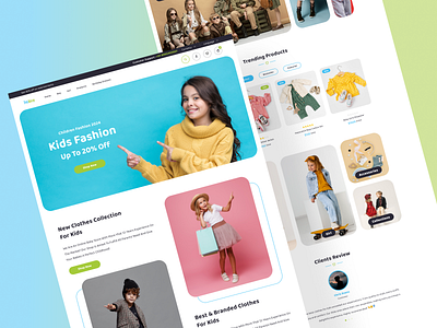 🎀 Fancy Fashion - Stylish & Fun Fashion for Kids 🎀 clothes colorfull design fashion graphic design illustration kids ui user interface ux vector website design