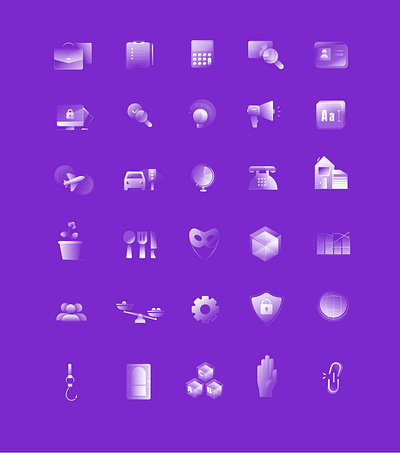 Transparent Icons for Website Design colors concept graphic design icons illustration webdesign