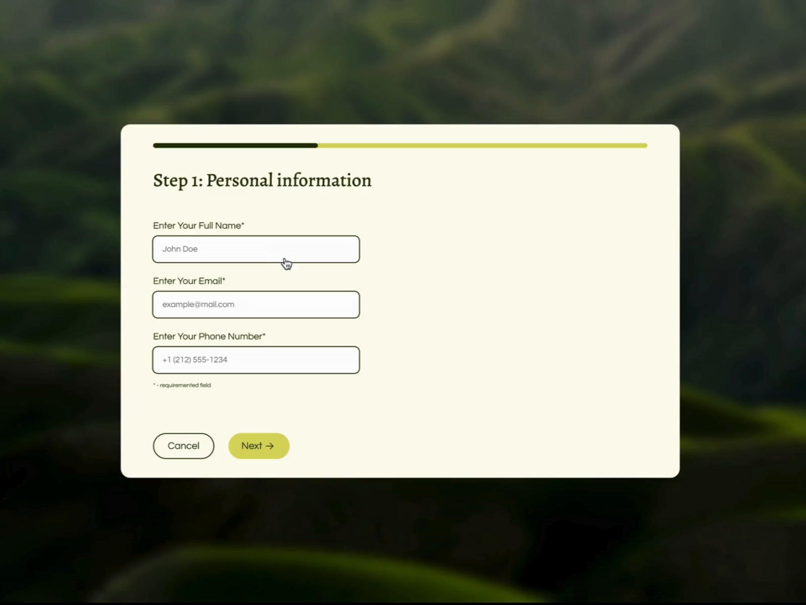 UI/UX Daily Challenge: Registration Form by Alisa Hubarenko on Dribbble