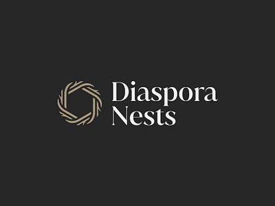 Diaspora Nests diaspora find home house icon live logo mark nest property real estate realty symbol