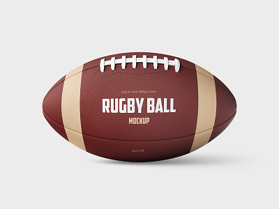 Rugby Ball america american football ball equipment football game gear leather mockup mockups rugby rugby ball sport sports team