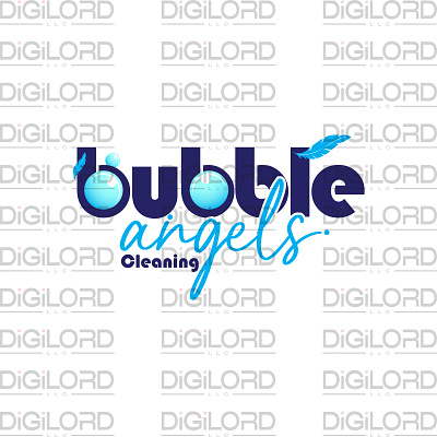 Bubble Angles Cleaning - Logo Design logo