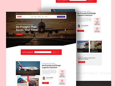 Air Freight | Transport Solution - UI/UX Design airfreight appdesign courier figma logistic modern design transportation ui ux webapp