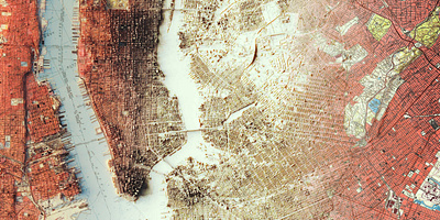 New York City - shaded relief city map 3d blender cartography city landscape custom map digital art gis illustration cartography map map art new york city poster design shaded relief usa