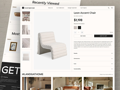 LG - Furniture Minimalist Ecommerce Website - Product Detail awwwards case study clean ecommerce furniture interior interior design luxury minimalist modern online shop product detail product detail page ui ux web design website website design website designer website layout