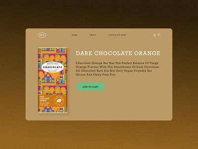 First Screen #3 DARK CHOCOLATE ORANGE chocolate concept design designconcept dessert ui