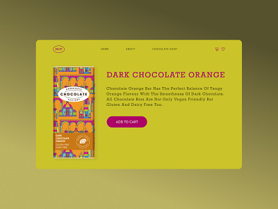 First Screen #2 DARK CHOCOLATE ORANGE chocolate concept design designconcept firstscreen ui