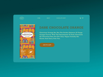 First Screen #1 DARK CHOCOLATE ORANGE chocolate concept design designconcept dessert first screen ui