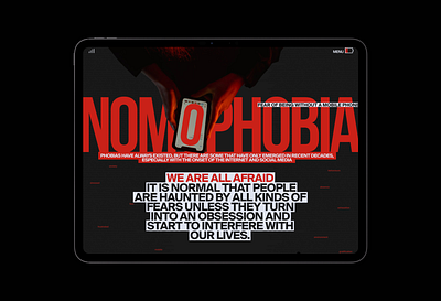 A Social Project About Nomophobia animation design landing social project typograph typography website