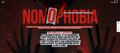 A Social Project About Nomophobia animation design landing social project typograph typography website