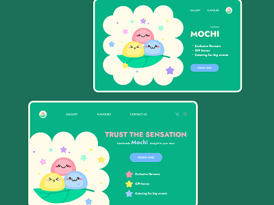 Concept #3 Mochi concept design designconcept dessert mochi ui