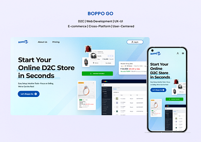 Boppo Go Landing Page cross platform landing page ui ux