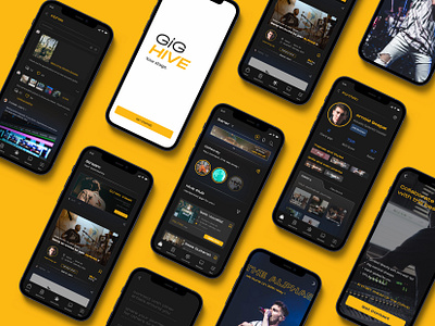 GIG HIVE Your stage. app design branding buttons cards community design design design system logo design textfields ui ui design user interace