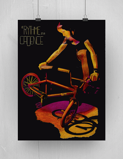 Le Rythme et la Cadence - Bike Art branding crayons design graphic design illustration marker typography