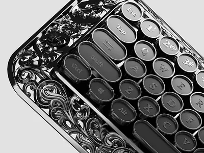 Ornamental Keyboard 3d animation b3d blender c4d design keyboard ornamental