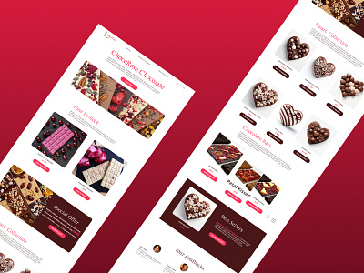 Landing page #3 Handmade Chocolate CHOCOROSE chocolate concept design designconcept dessert landingpage logo ui